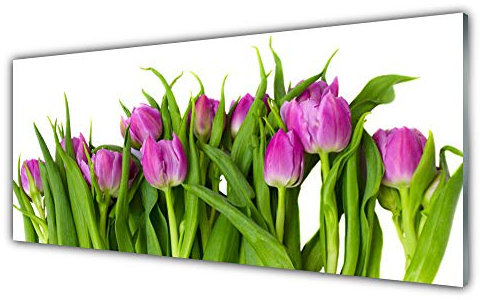 Tulup Acrylic Glass Print 125x50cm Wall Art - Wall Picture Plastic Acrylic Glass - Tulips Floral