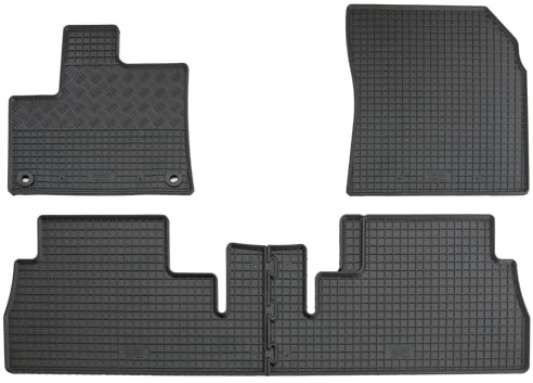 AD Tuning Gummifußmatten Set für Citroen Berlingo (2019-) inkl. E-Modelle | für Opel Combo E (2018-) + Peugeot Rifter (2019-) + Toyota Proace City (2020-) + Fiat Doblo (2022-) - Passgenau, rutschfest,