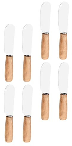 Cabilock 8 Piezas Espátula De Crema Cuchillo para Untar Pan Esparcidor De Glaseado Esparcidor De Crema para Sándwich Cuchillo para Cortar Queso Familiar Cuchillo De Cocina Acero Inoxidable