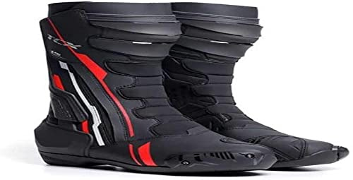 TCX S-tr1 Stivale da Moto Uomo, Sportivo, Certificato, Tomaia in Microfibra, Chiusura con Zip Elastica Laterale e VelcroUomo