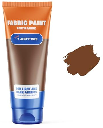 7 Artists Peinture Textile Peinture Textile Permanent Marron 60 ml | Peinture Sur Tissu | Peinture Tissu Textile Permanent | Peinture Vetement | Peinture Pour Tissu | Peinture Pour Textile