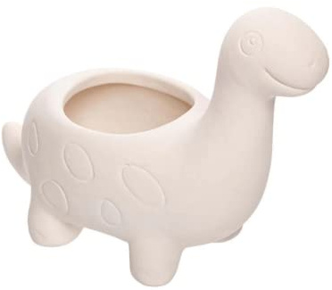 Baker Ross FE156 Macetas de Cerámica en forma de Dinosaurio - Caja de 3, proyectos de arte y manualidades creativos para pintar para que los niños hagan, personalicen y decoren