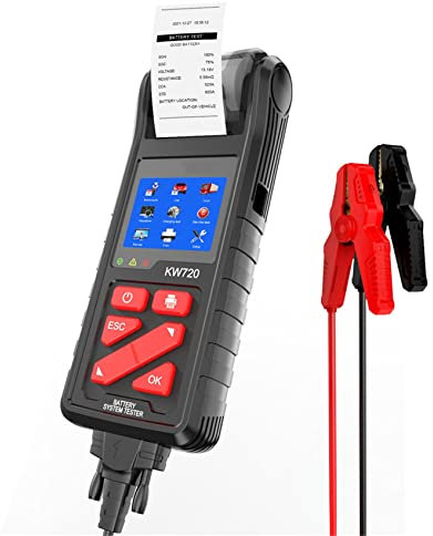Car Battery Analyzer 6v 12V 24V Lead Acid Battery Tester Built-in Printer Battery Internal Resistance Tester KW720