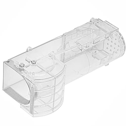 ZZDZW Transparent Rattenfalle Lebendfalle für Mäuse, Siebenschläfer und Ratten, Geeignet für den Innen- und Außenbereich Tierfalle Set Schlagfallen Automatische Kontinuierliche Mouse Trap