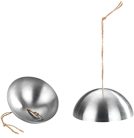Maximex Meisenknödel-Halter Edelstahl 2er, Wetterbeständige Halterung für Meisenknödel, Hält Futter trocken & schimmelfrei, Aus 100% rostfreiem Edelstahl, 13,5x6 cm