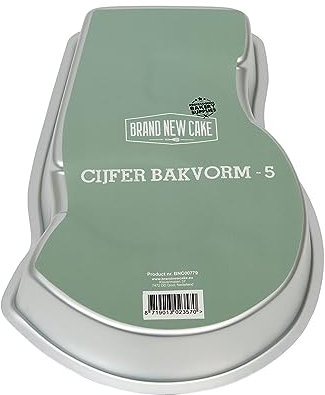 BrandNewCake® Stampo Numero 5 in Alluminio - Riutilizzabile e Resistente - Perfetto per Torte e Dolci