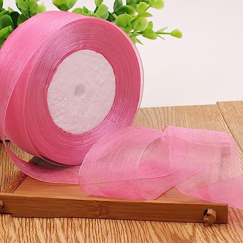 1 Stück 45 Meter/Rolle 12–50 mm Organzaband Geschenkverpackung Dekoration Weihnachten Seidenbänder DIY handgefertigte Accessoires