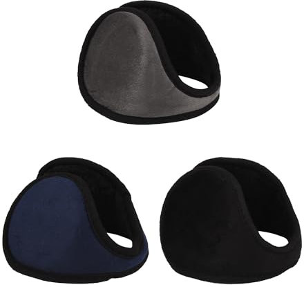 Bohue 3 Pcs Thick Warm Ear Warmers Plush Ear Covers Windproof Earmuffs Unisex Warmth Products for Outdoors Running Walking (Multicolour)