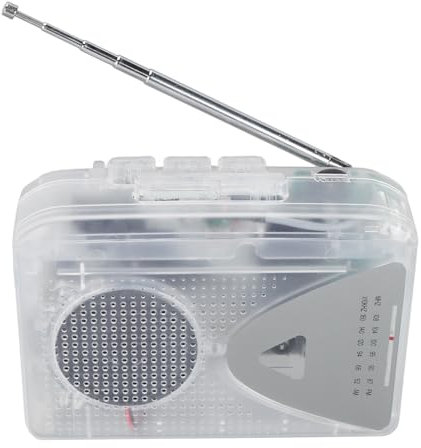 Kassettenrekorder Konverter, Tragbarer Kassetten zu MP3 Kassettenrekorder, Stereo Kassettenrekorder Konverter für Senioren (Transparent)