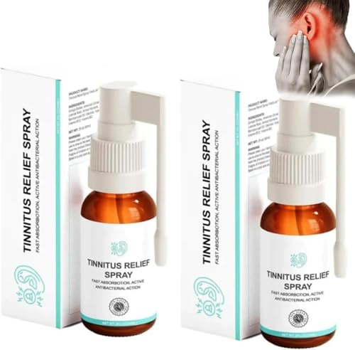 Medilisk Tinnitus Relief Spray, Tinnitus Relief für klingende Ohren, Tinnitus Behandlung für Frauen und Männer (2 Stück)