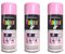 PNJB Bubblegum Pink Gloss Spray Paint, Quick Drying Spray, Excellent Coverage for Metal, Wood, Plastic, Aerosol Spray, Lightweight and Portable,400ml (3PCS)