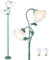 Stepeak Vert Lampadaire Salon, 2 Flammes Fleur Abat-jour Lampadaire avec ampoule LED, Muguet Lampe Fleur, Flower Floor Lamp, Lampadaire Moderne pour Chambre, Chambre Enfants, Bureau