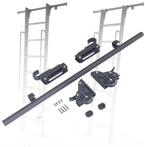 MNBVH LOBLIBLIANA LIBLIBLIFICHE HARDDER Hardware Kit Round Tubo (Non Scala), Traccia della Scala Mobile con Ruote a rulli per Pavimenti per Interno/casa/soffitta/Biblioteca