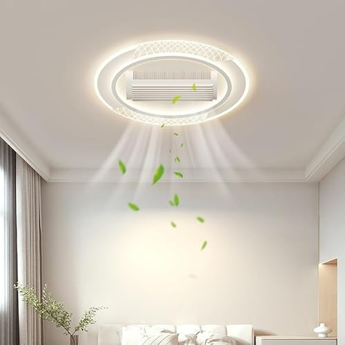 LYSDjia Ventilateur de Plafond sans pales avec éclairage Moderne encastré avec télécommande et Lampe LED à intensité Variable 6 Vitesses Silencieux pour Chambre Salon Bureau Ventilateur de Plafond