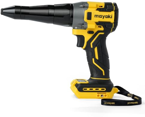 Pistola de Remache inalámbrica Compatible con batería Dewalt de 20 V MAX (Solo Herramienta), Herramienta de Remachadora eléctrica sin escobillas de 2248 Lbf, Herramienta de Remache Pop, Remachadora
