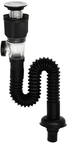 Set di tubi di scarico per lavabo, sifone per lavandino, impermeabile, flessibile, espandibile per WC, cucina, vasca da bagno