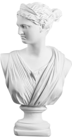 Busto Diosa de Resina para Blanco Romana Decoración del Hogar | Figura Artística Detallada, Estilo Sofisticado y Realista, para Estudio y Recibidor, Obsequio de Inauguración