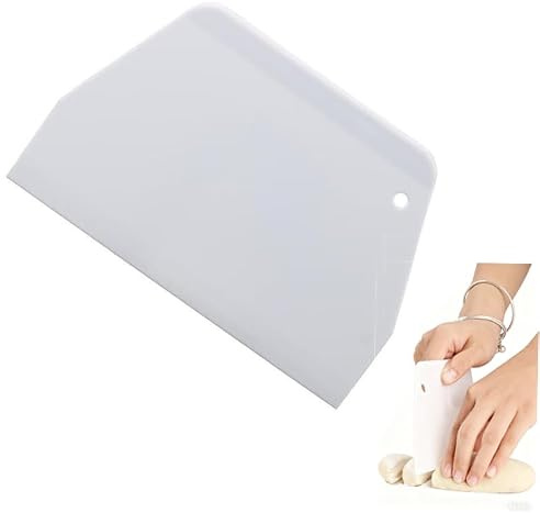 Raspador de Masa de Plástico para Cortar Masa y Alisar Crema Batida | Rasqueta de Masa, Espátula Multifunción, Espátula para Decorar Glaseado con Orificio para Colgar