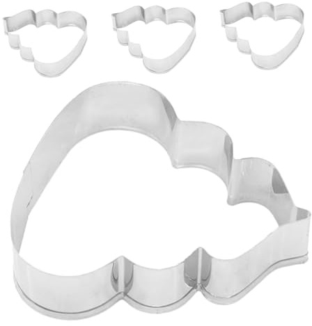 TOYZFRIENDY Set 4 Pezzi Tagliabiscotti Originali in Acciaio Inox per Biscotti e Fondente, Stampi Riutilizzabili per Pasta e Cioccolato, Utensili da Forno per Preparazioni Creative e Giochi