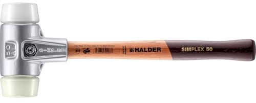 SIMPLEX-Schonhammer, Superplastik/Nylon; mit Aluminiumgehäuse und hochwertigem Holzstiel | D=50 mm | 3178.050