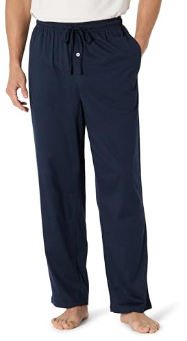 Amazon Essentials Men's Relaxed-Fit Lightweight Cotton Knit Lounge Pajama Pants, Navy, XX-Large
