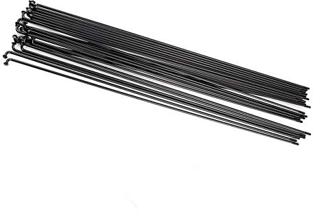 BIKECO Radios de Bicicleta 36pcs Radios de Bicicleta 14G J Curva de radios de Bicicleta de Acero con pezones 253mm-294mm (262mm)