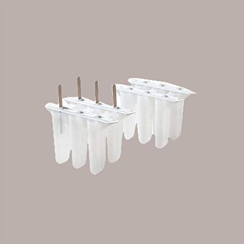 Lucgel Stampi Ghiacciolo Gelato su Stecco Riutilizzabili Wave - 4x6 postazioni -