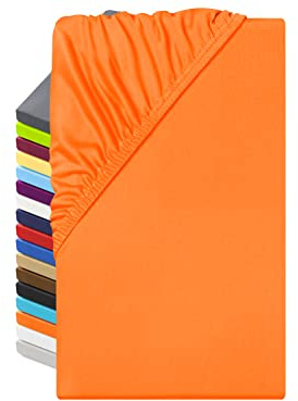 npluseins Microfaser Spannbettlaken fein gewebt, 90-100x200 cm, Terra