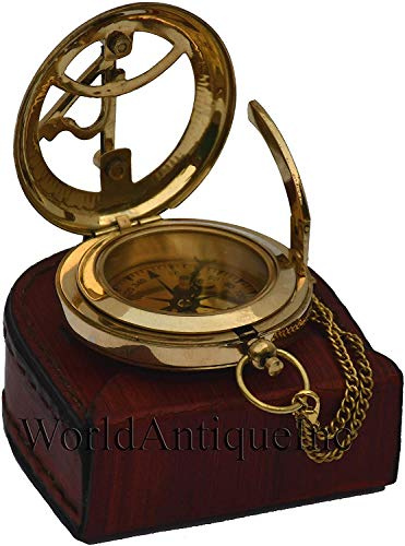 WOANIN Messing Personalized Kompass Gravur Tragbar Taufe Hochzeit Abschlussfeier Pfadfinder Geschenk