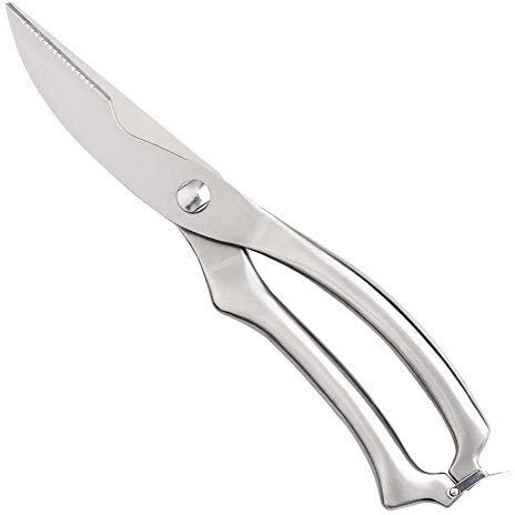 YUIP Küchenschere,Geflügelschere,Fleischscheren,Mehrzweckschere Geflügelschere Küchenschere aus Edelstahl für Fleisch,Gemüse,Küchenutensil,BBQ,Hähnchen,Fisch,Gemüse, Küchen Schere für Kochen,Silber