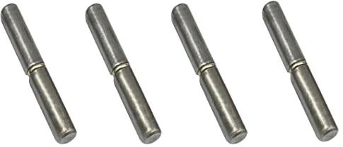 Lot de 4 charnières de porte à souder - Charnière en acier pour porte en acier - Longueur : 100 mm