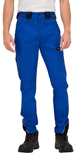 BWOLF Ares 100% Cotone Pantaloni da Lavoro Uomo Pantaloni da Lavoro, Blu Royal/Nero., S