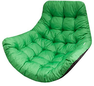 Bjird Hängesessel Kissen, Polster, Auflage für Polyrattan & Rattan Hängeschaukel, Sitzauflage für Hängekorb - Runde Sitzkissen - Rückenkissen für Hängesitz - Indoor & Outdoor - Grün Oxford