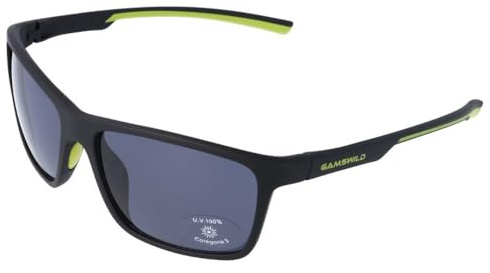 Gamswild WS7130 Sonnenbrille Sportbrille Skibrille Fahrradbrille Damen Herren Unisex |weiß | schwarz/grün | lila,
