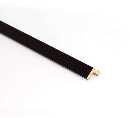 Bildershop-24 3er Set Eckleiste für Wandpaneele Dekowa in Schwarz matt 252 x 2,4 x 2,4 cm
