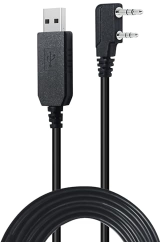 DTech USB Programming Cable FTDI Chip for BaoFeng UV-5R BF-F8HP UV-82HP UV-82 BF-888S H777 TH Series K1 Kenwood 2 Pin Connector Two Way Ham Radio Cord