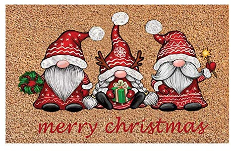 Merry Christmas Welcome Home Sweet Home Fußmatte Plaid Zwerg Brief gedruckt Schneemann Humor Weihnachtsmann niedlich niedriges Profil weich