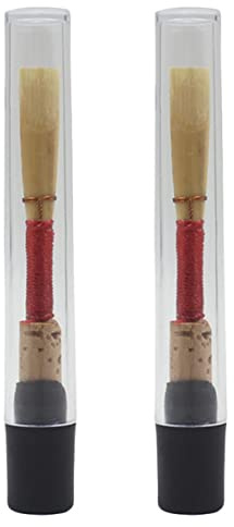 Toyvian 2stücke Professionelle Bambus-oboenblätter Langlebige Ersatzblättchen Ohne Risse Einfach Zu Montieren Praktisches Zubehör Für Oboen Farblich Assortiert