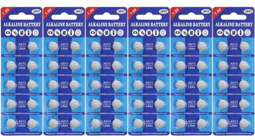 60 Piezas AG13 1.5v Batería Pilas alcalinas AG13 LR44 de 1.5 V sin Mercurio LR44 bateria