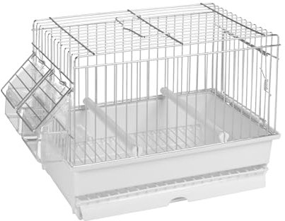 Vogelkäfig Vogelbauer Trainingskäfig Transportkäfig Gesangskäfig Stieglitz von 2gr Weiß