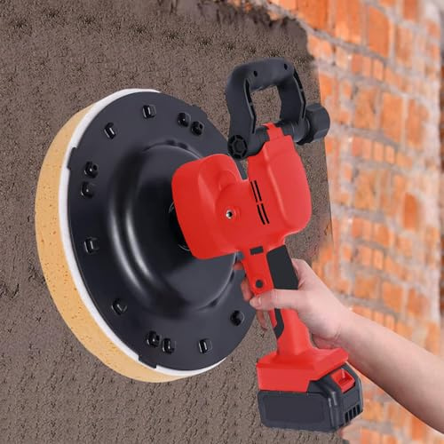 Cazzuola Elettrica per Levigare le Pareti, Lucidatrice, 0-200 Giri/Min, Frattazza Elettrica per Malta Cementizia e Intonaco, Cazzuola per Malta Cementizia a 6 Velocità Regolabile,Onebatteryversion