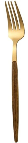 Dessert Forks Simple Dinner Forks Wooden Handle Forks Durable Flatware Forks Table Forks Convenient Restaurant Kitchen Accessories Dinner Forks