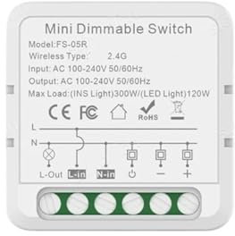 HAPRSLIKG Modulo Interruttore dimmer Intelligente da 1 pz. Controllo a 2 Vie 1/2 Gruppi dimmerabili(1 Gang)