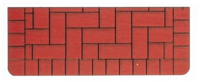 Red Brick Front Door Step Medium Rectangular Dolls House Miniature 1:12 Scale