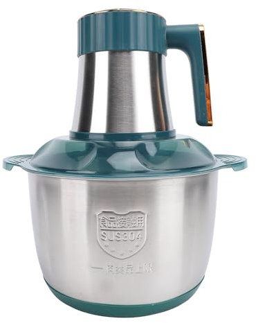 Picadora de Carne Eléctrica, 500W 5L Procesador de Alimentos de Acero Inoxidable para la Cocina del Hogar, Picadora de Alimentos Eléctrica Multifuncional con Potente Motor de
