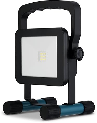 REV LED-arbet 5 W, 700 lm, IP54 (inomhus och utomhus), arbet med uppladdningsbart batteri (2 timmar), svart