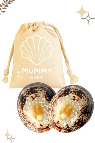Mummy Care Coquillages d’Allaitement en Nacre Naturelle - Lot de 2 Coquillages pour Prévenir les Crevasses et Irritations - Solution Naturelle et Écologique pour les Mamans – Taille S (5-5,5 cm)