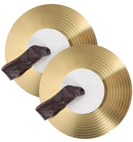 Yardwe Platillos De Aleación Para Mano Pequeños De 8 Pulgadas, Instrumentos Musicales De Percusión Para Niños Cuerda Para Dedos, Diseño Ligero y Portátil Para Bandas Escolares y Fiestas
