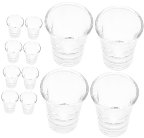 Zerodeko 36pcs Glass Communion Cup Mini Chalice Espresso Shot Glasses Small Glass Cups for Christian Religious Ceremonies Fits Standard Communion Trays