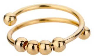 XJPXGIND Anxiety Ring Beads Rings for Women Men Ring Spinner Spiral Simulated Freely Anti Stress Fidget Ring Jewelry Fashion Gifts